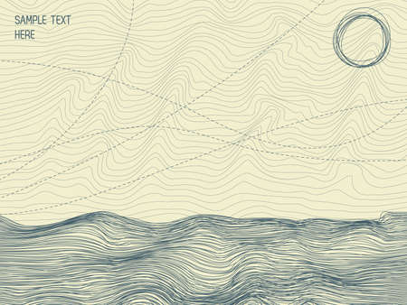Abstract illustration of Seascape.のイラスト素材