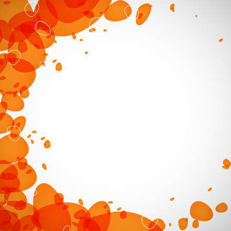 Abstraction of the orange drops on a light backgroundのイラスト素材