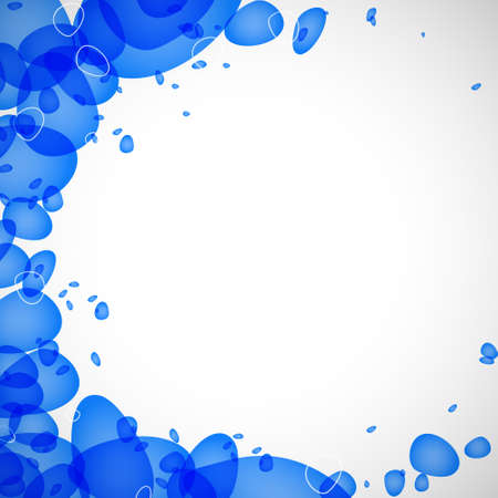 Abstraction of blue drops on a light backgroundのイラスト素材