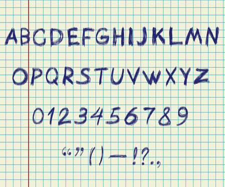 Hand drawing alphabetのイラスト素材