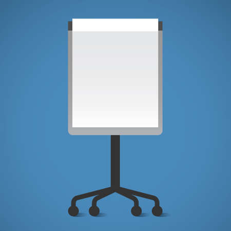 Vector Presentation Board. Flip-chart. Flat design vector illustrationのイラスト素材
