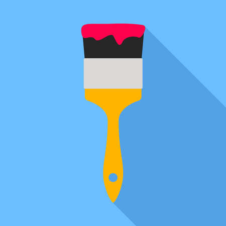 Paint brush. Flat Design のイラスト素材