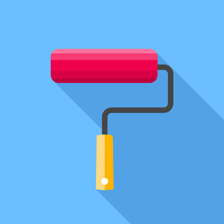 Roller brush. Flat Designのイラスト素材