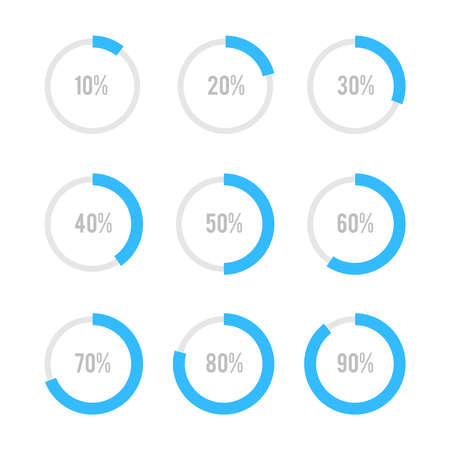 Set of circle diagrams for infographicsのイラスト素材