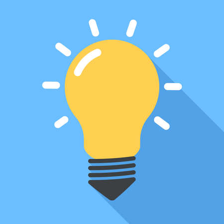 Lightbulb. Flat Design vector iconのイラスト素材