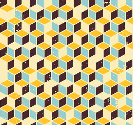 Abstract geometric seamless retro pattern.のイラスト素材