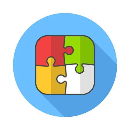 Puzzle icon. Flat Design vector iconのイラスト素材