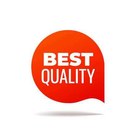 Red Vector Banner speech bubble on white background. Best Qualityのイラスト素材