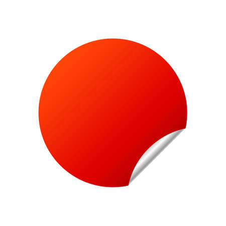 Red Vector Banner Sticker on white background - Vectorのイラスト素材
