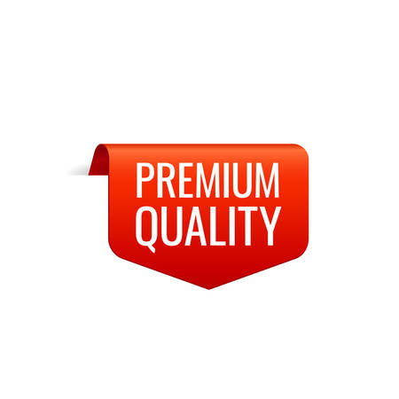 Red Vector Banner Ribbon on white background, top bookmark, premium quality - Vector Illustrationのイラスト素材