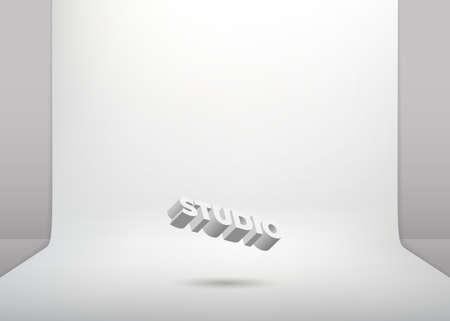 Grey studio background. Studio backdrop. Modern design for presenting your product - Vectorのイラスト素材