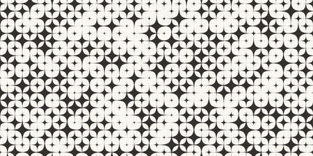 Abstract geometric pattern from different sizes elements. Black and white backgroundのイラスト素材
