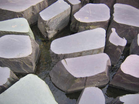 Closeup of Water Feature in Manchester City Centre