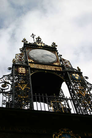 The Famous Clock in Chester Englandの写真素材