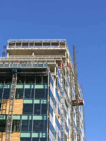 Construction of New Building in Liverpool Englandの写真素材