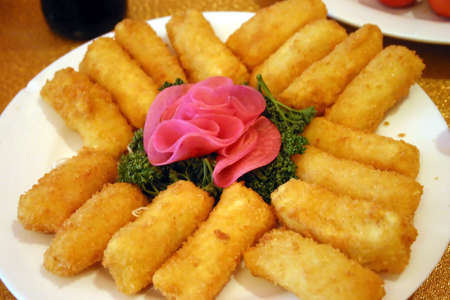 Chinese Mixed Seafood Croquettesの写真素材