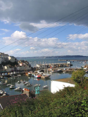 Fishing Harbour in Devonの写真素材