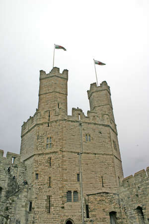 Caernarfon Castle in North Wales UKの写真素材
