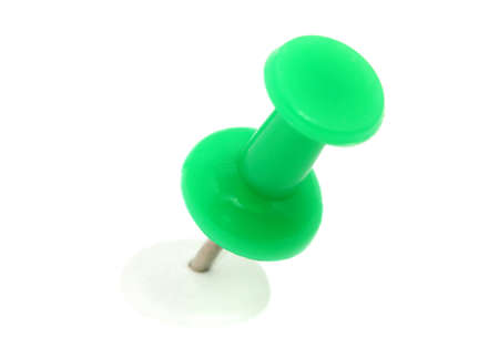 pushpin close up on an isolated backgroundの写真素材