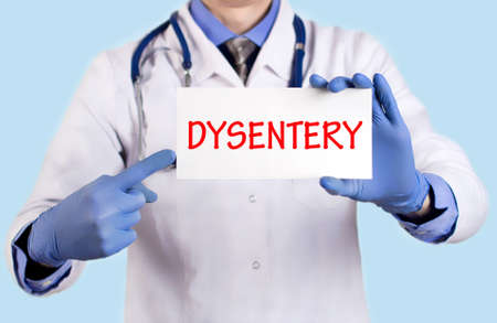 keeps a card with the name of the diagnosis 0009 dysentery