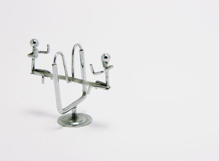 silver swing display of a coupleの写真素材