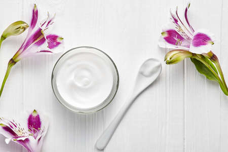 Men hydration cream cosmetic facial skin, body, face skincare herbal flower hydrate treatment...