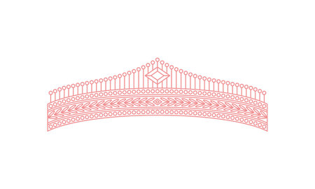 Tiara Line Drawing Illustration 13の写真素材