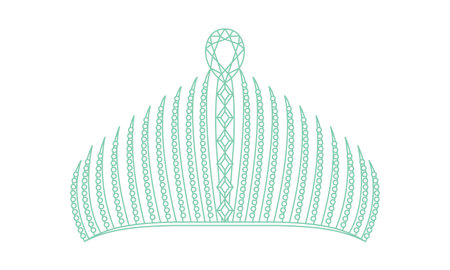 Tiara Line Drawing Illustration 23の写真素材