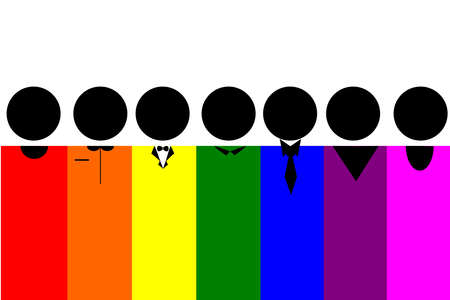 LGBT different kinds of humanのイラスト素材