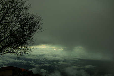 Day storm in Thailand during the rainy season.