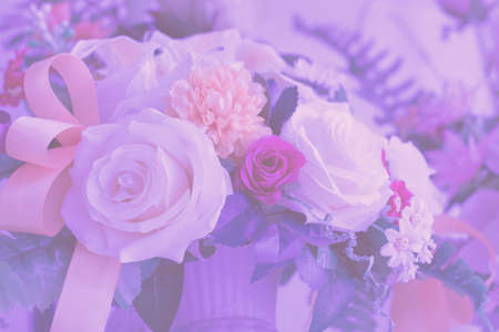 bouquet of roses with soft style for background.
