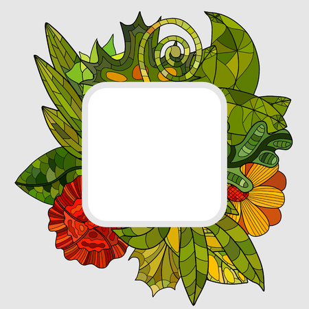 hand drawn floral backgroundのイラスト素材