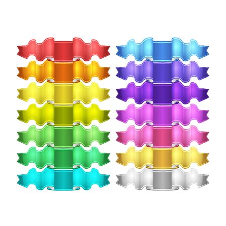 vector ribbons setのイラスト素材