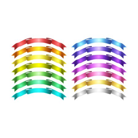 vector ribbons setのイラスト素材