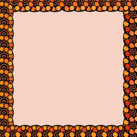 hand drawn vector ethnic backgroundのイラスト素材