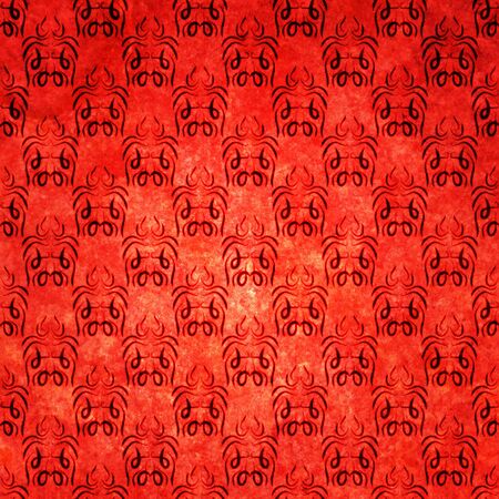 abstract colored scratched damask grunge background - redの写真素材