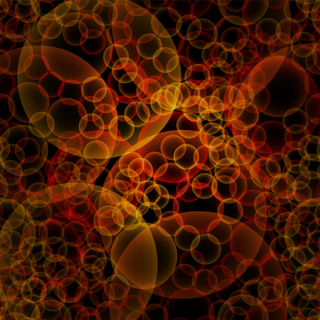 abstract vector glowing background with bright circles - red and orangeのイラスト素材