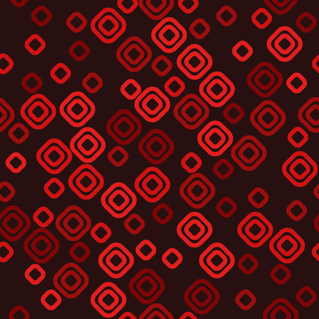 Vector seamless pattern - red chaotic rhombuses on dark background.のイラスト素材