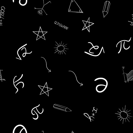 abstract vector school doodles seamless patternのイラスト素材