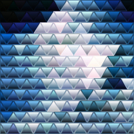 abstract vector stained-glass triangle mosaic background - blueのイラスト素材