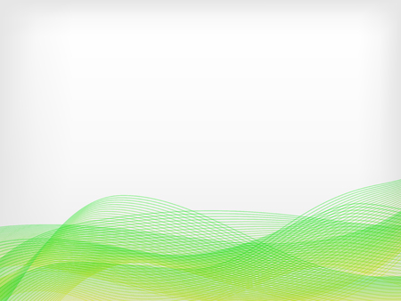 abstract vector waved line background - green and yellowのイラスト素材