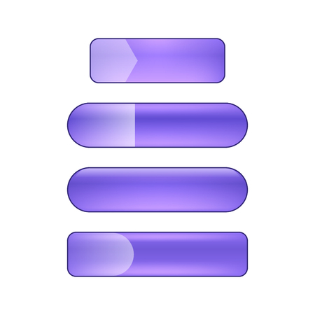 vector bright glossy web buttons set - purple and violetのイラスト素材