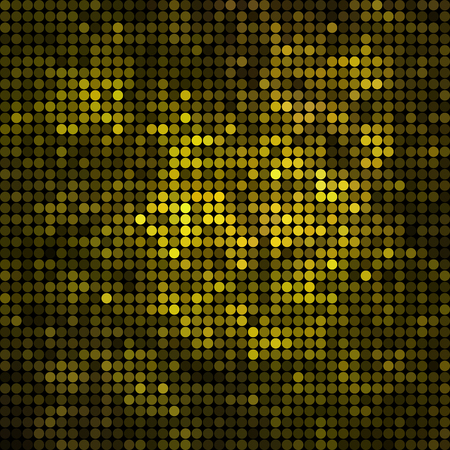 abstract vector colored round dots background - yellowのイラスト素材