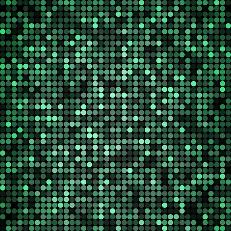 abstract vector colored round dots background - greenのイラスト素材