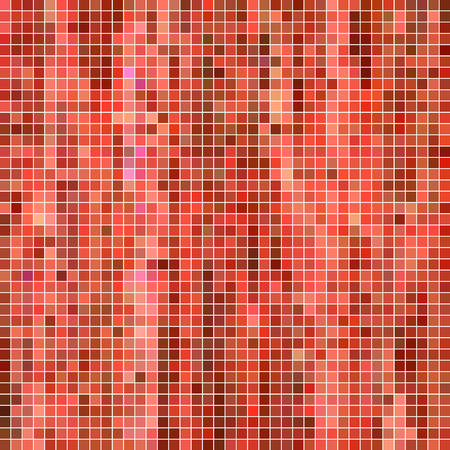 abstract vector square pixel mosaic background - redのイラスト素材