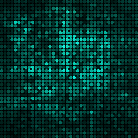 abstract vector colored round dots background - green and tealのイラスト素材