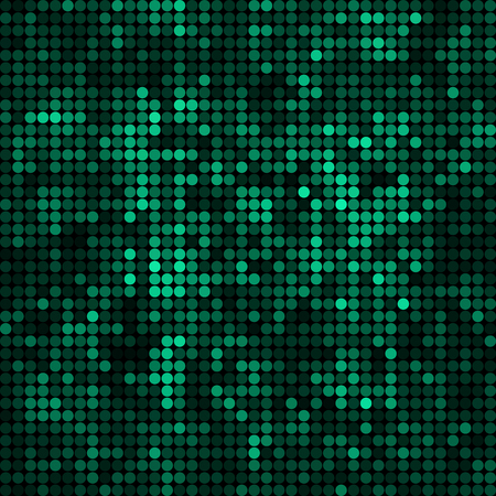 abstract vector colored round dots background - green and tealのイラスト素材
