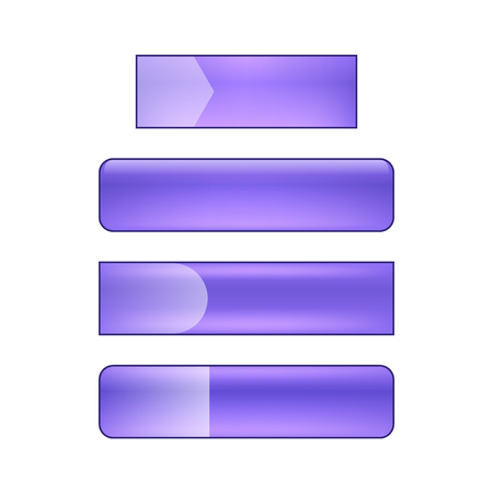 vector bright glossy web buttons set - purple and violetのイラスト素材