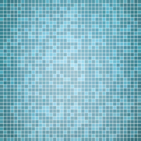 abstract vector square pixel mosaic background - light blueのイラスト素材