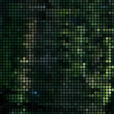 abstract vector colored round dots background - greenのイラスト素材
